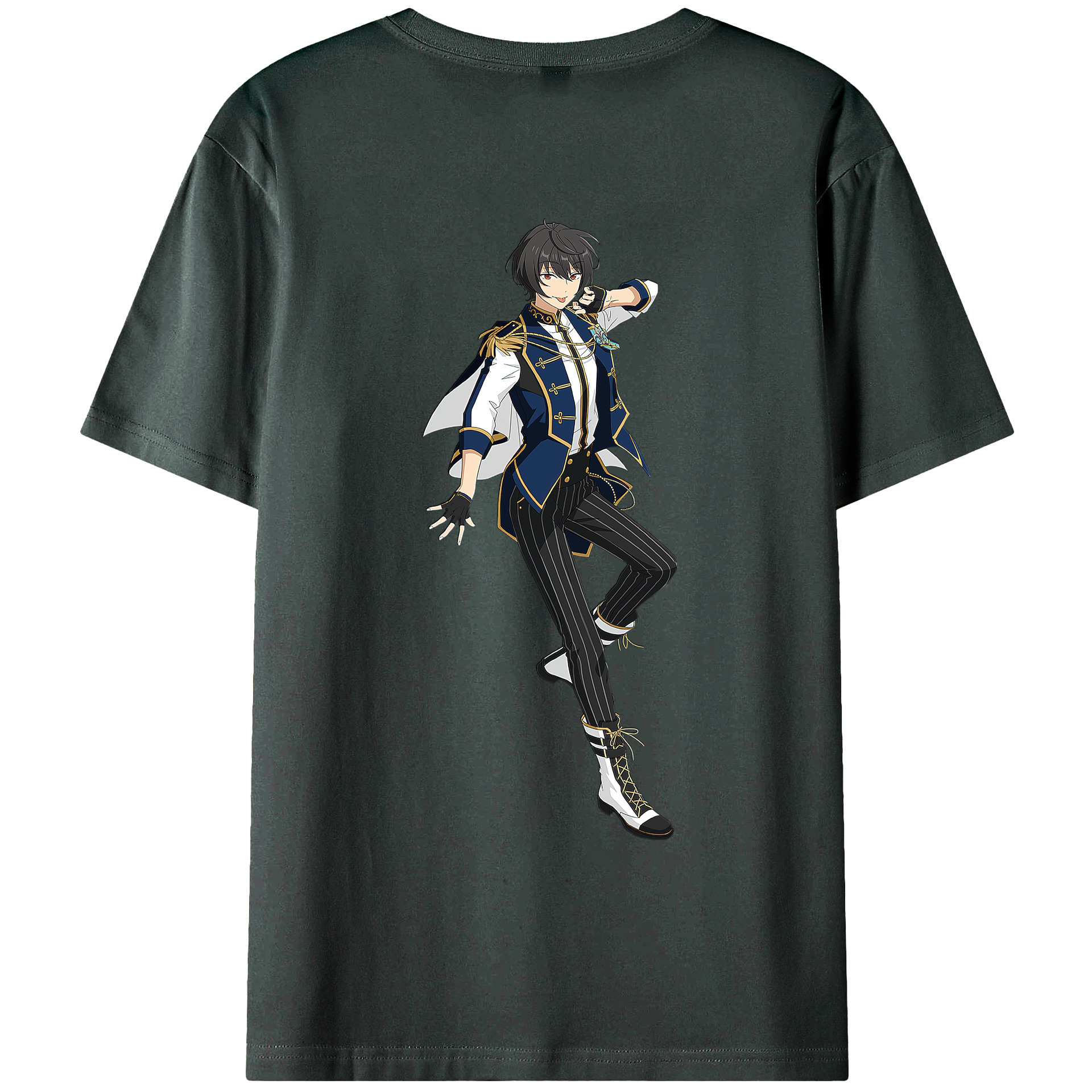 （画像用） あんさんぶるスターズ! Ensemble Stars 綿100％ メンズ半袖Tシャツ（バックプリント） 通気性